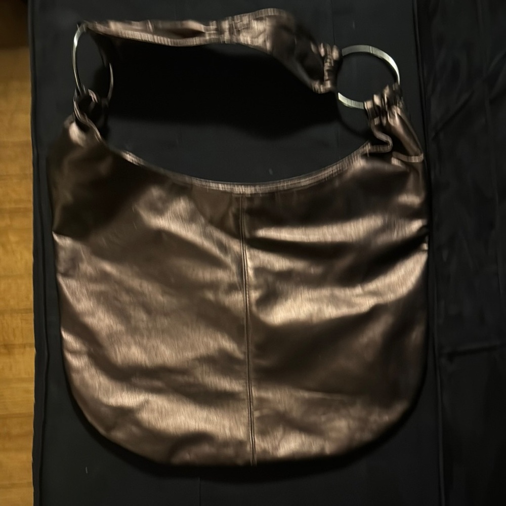 Metallic Bronze Hobo Bag